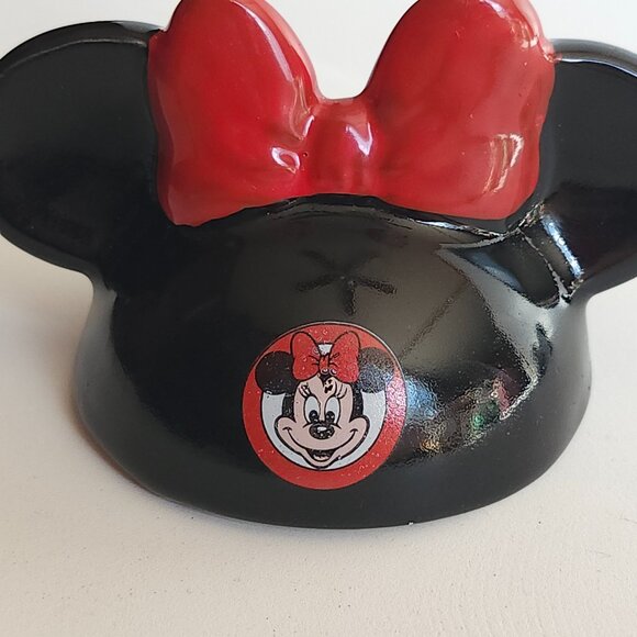 Vintage Disney Minnie & Mickey Mouse Club Salt Pepper Shakers Ear Hat ceramic - Picture 5 of 7